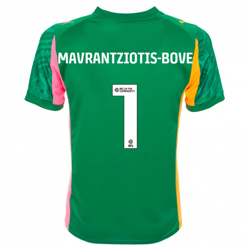 DanxenレディースKane Mavrantziotis-Bove#1グリーンピンクホワイトゴールキーパー シャツ2025/26ジャージーユニフォーム