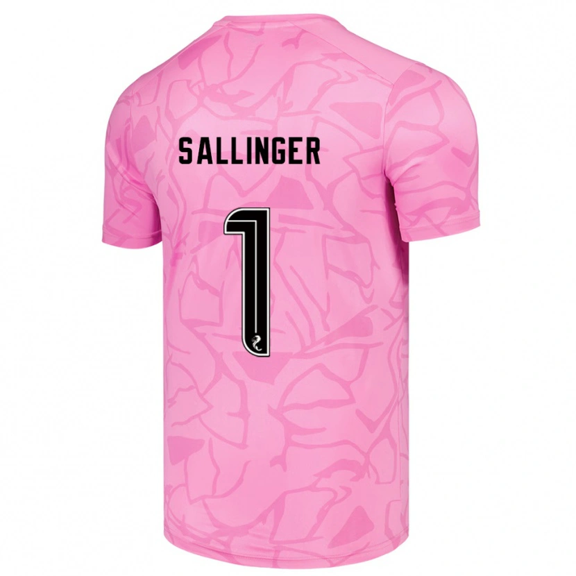DanxenレディースRaphael Sallinger#1ピンクブラックゴールキーパー シャツ2025/26ジャージーユニフォーム