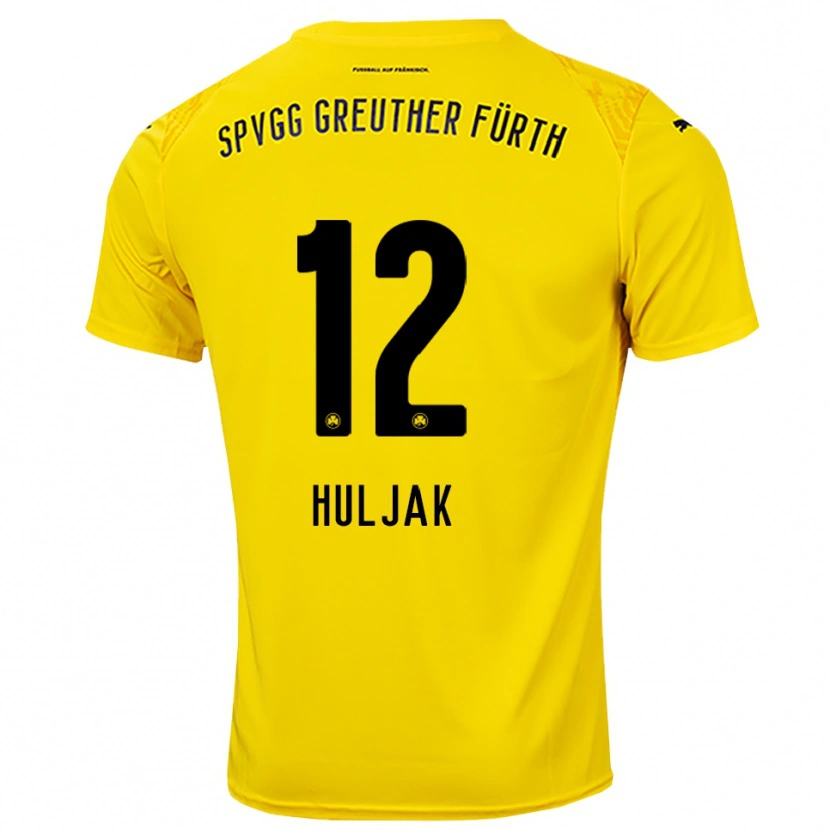 DanxenレディースDominik Huljak#12イエローブラックゴールキーパー シャツ2025/26ジャージーユニフォーム