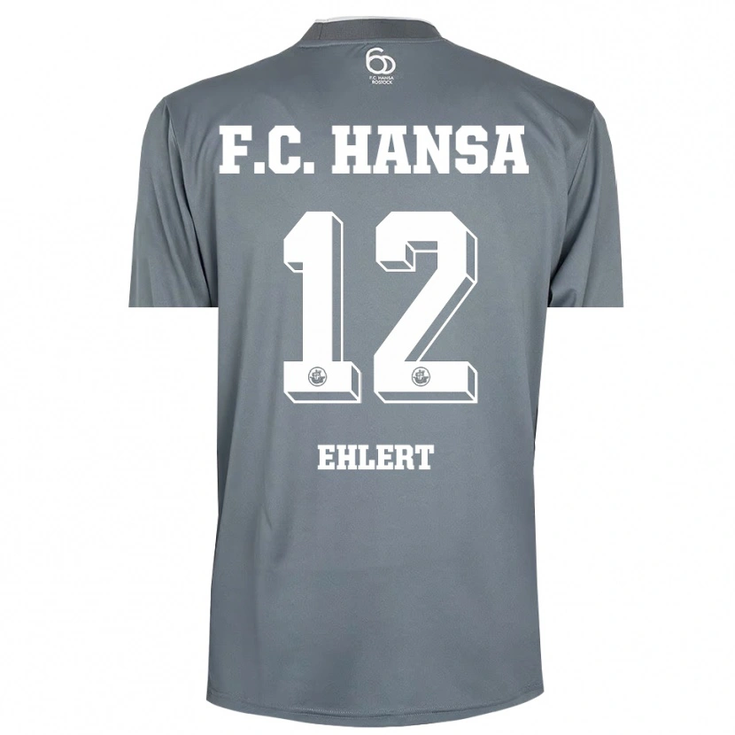DanxenレディースJonas Ehlert#12ライトグレー ホワイトゴールキーパー シャツ2025/26ジャージーユニフォーム