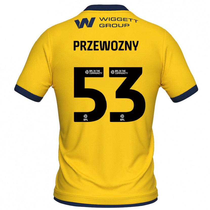 DanxenレディースJakub Przewozny#53イエロー ブラックゴールキーパー シャツ2025/26ジャージーユニフォーム