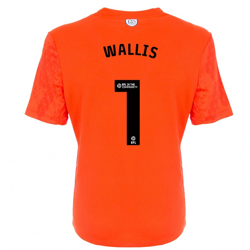 DanxenレディースJoe Wallis#1オレンジ ブラックゴールキーパー シャツ2025/26ジャージーユニフォーム