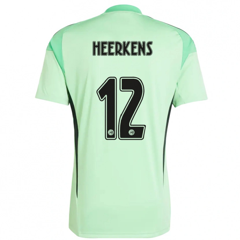 DanxenレディースJoeri Heerkens#12薄緑 黒ゴールキーパー シャツ2025/26ジャージーユニフォーム