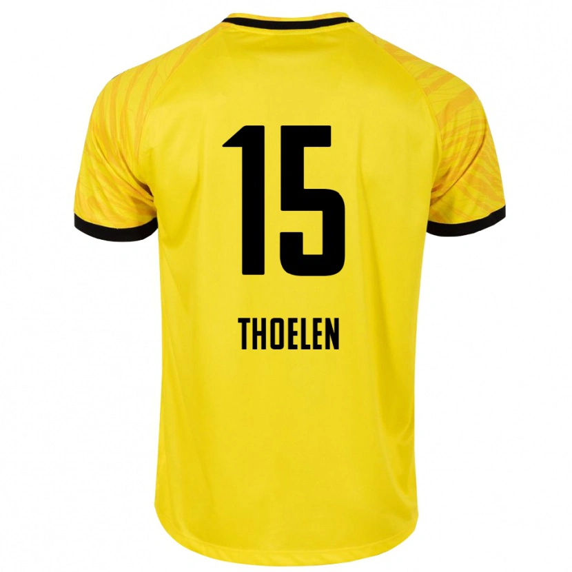 DanxenレディースYannick Thoelen#15黄色 黒ゴールキーパー シャツ2025/26ジャージーユニフォーム