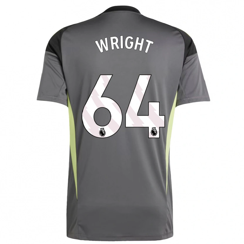 DanxenレディースJames Wright#64濃灰色 黒ゴールキーパー シャツ2025/26ジャージーユニフォーム
