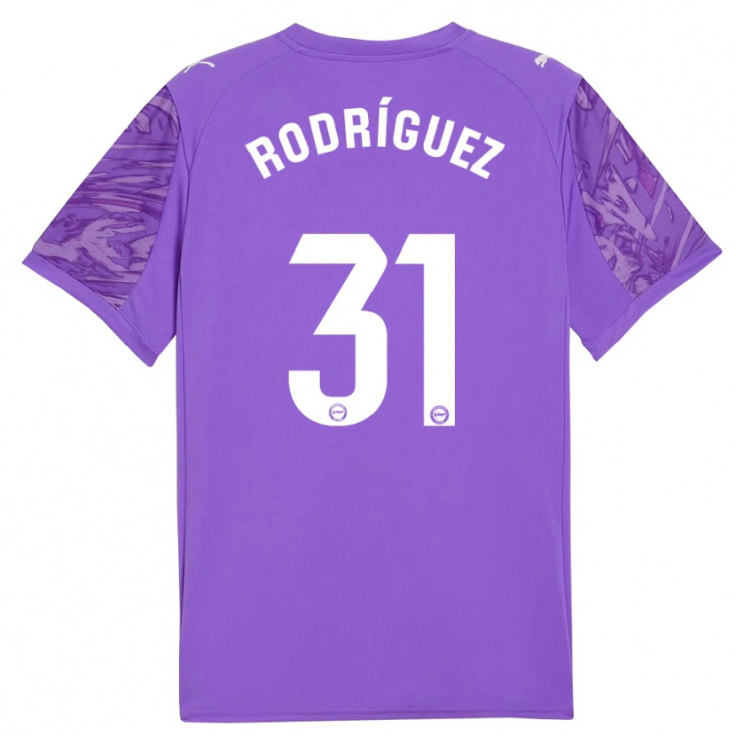 DanxenレディースAdrián Rodríguez#31パープルホワイトゴールキーパー シャツ2025/26ジャージーユニフォーム