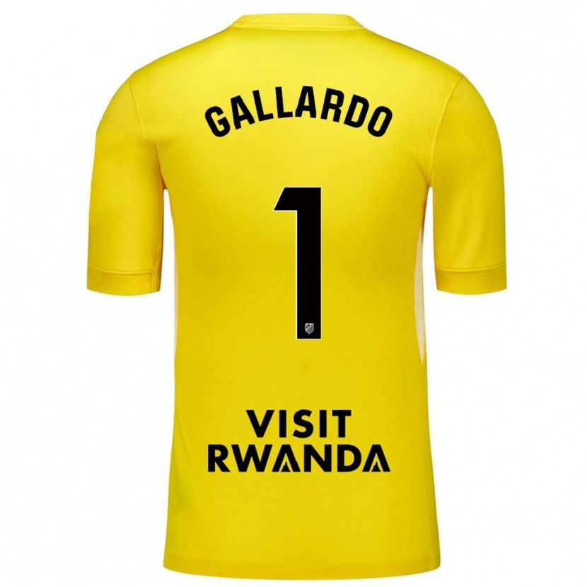 Danxenレディースローラ・ガジャルド#1イエローブラックゴールキーパー シャツ2025/26ジャージーユニフォーム