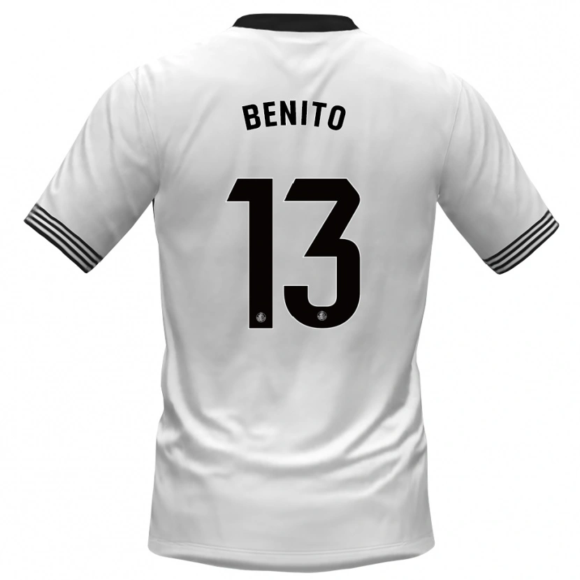 DanxenレディースJorge Benito#13ホワイトブラックゴールキーパー シャツ2025/26ジャージーユニフォーム