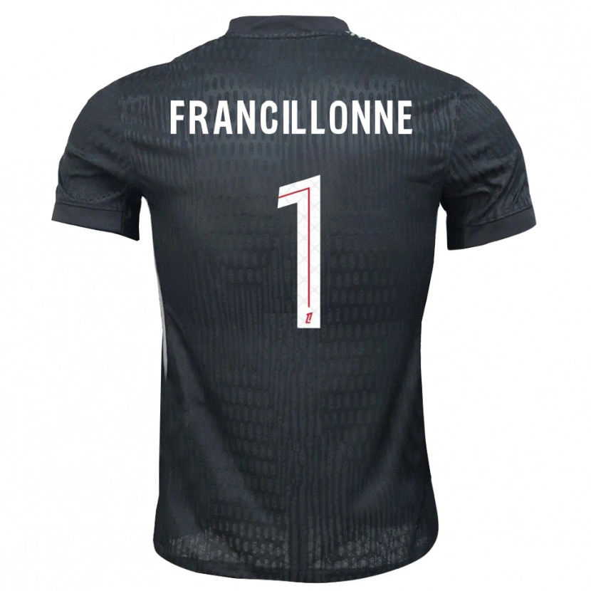 DanxenレディースBryan Francillonne#1ダークグレーブラックゴールキーパー シャツ2025/26ジャージーユニフォーム