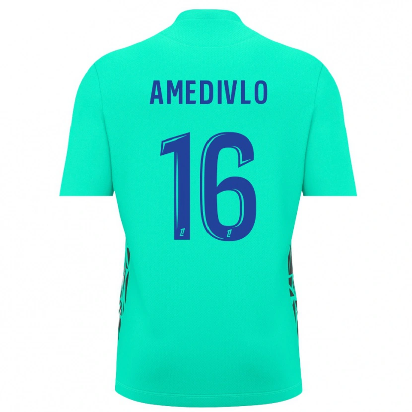 DanxenレディースRayann Amedivlo#16アクアマリンブルーゴールキーパー シャツ2025/26ジャージーユニフォーム