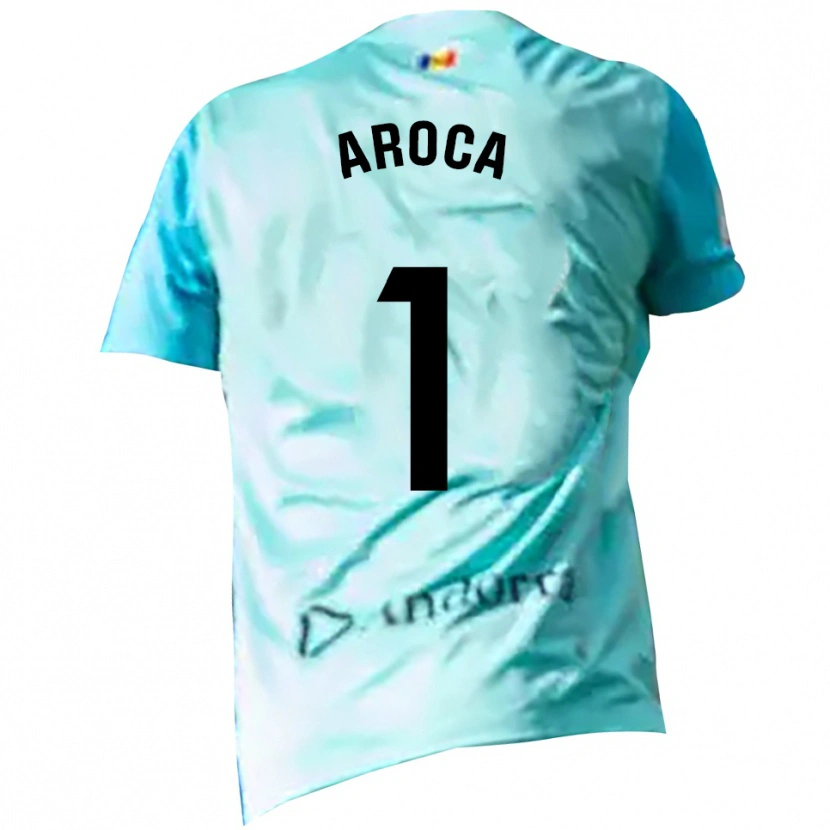 DanxenレディースVíctor Aroca#1シアンブラックゴールキーパー シャツ2025/26ジャージーユニフォーム