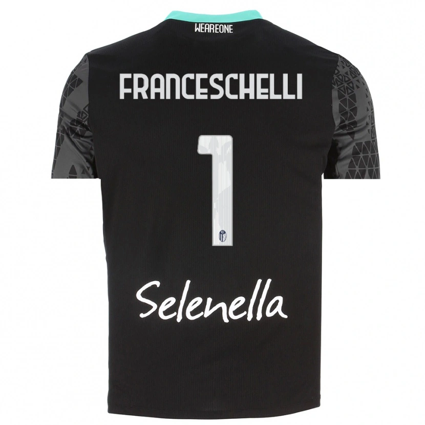 DanxenレディースMatteo Franceschelli#1灰色黒白ゴールキーパー シャツ2025/26ジャージーユニフォーム