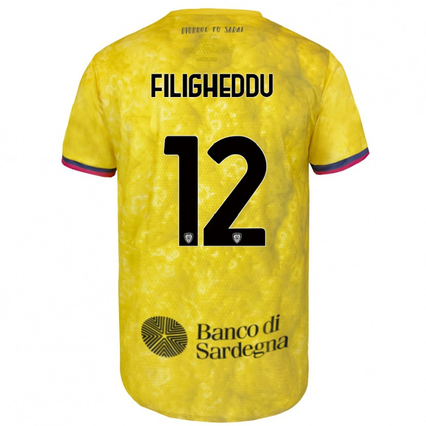 DanxenレディースDaniele Filigheddu#12黄黒ゴールキーパー シャツ2025/26ジャージーユニフォーム