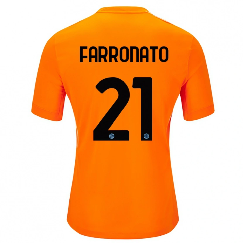 DanxenレディースMatteo Farronato#21ライトオレンジ黒ゴールキーパー シャツ2025/26ジャージーユニフォーム