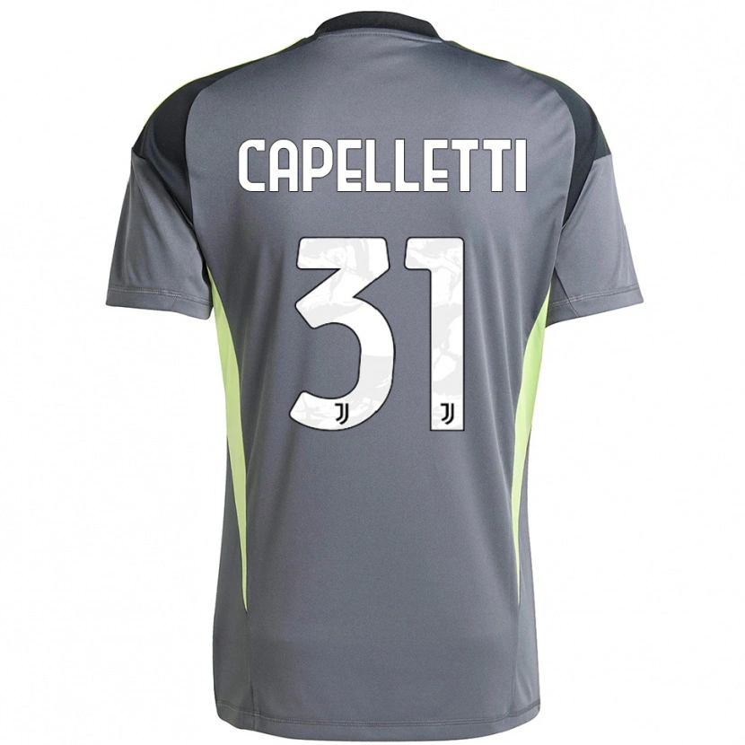 DanxenレディースAlessia Capelletti#31ダークグレー白ゴールキーパー シャツ2025/26ジャージーユニフォーム