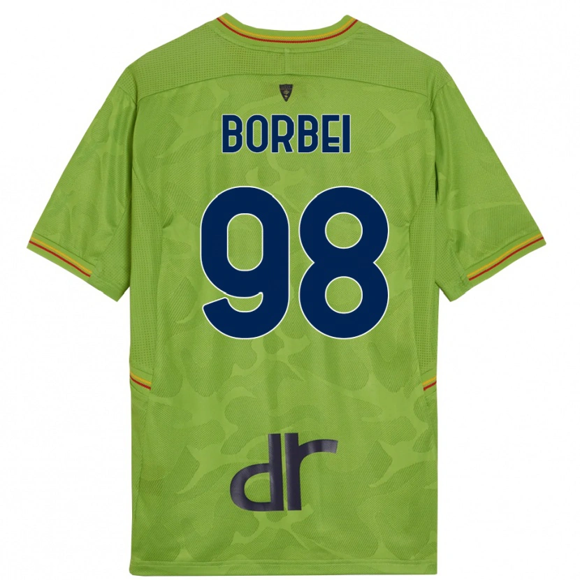 DanxenレディースAlexandru Borbei#98フォレストグリーン黒ゴールキーパー シャツ2025/26ジャージーユニフォーム