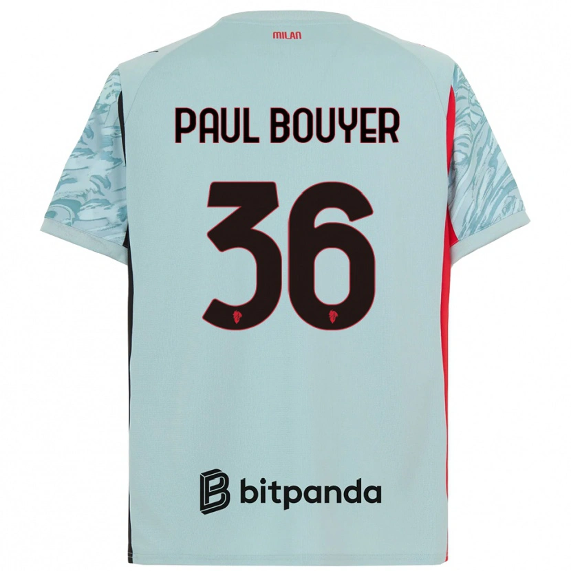 DanxenレディースLéo Paul Bouyer#36ライトブルー赤ゴールキーパー シャツ2025/26ジャージーユニフォーム