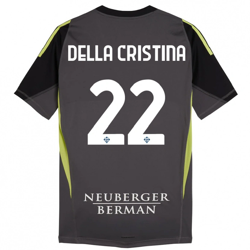 DanxenレディースStefano Della Cristina#22黒ライトグリーンゴールキーパー シャツ2025/26ジャージーユニフォーム