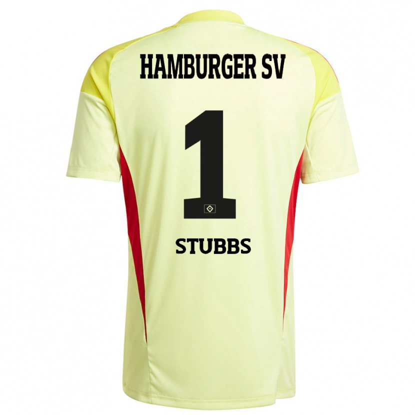 DanxenレディースJames Stubbs#1黄黒赤ゴールキーパー シャツ2025/26ジャージーユニフォーム