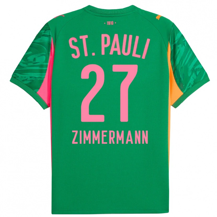 DanxenレディースTara Zimmermann#27緑オレンジピンクゴールキーパー シャツ2025/26ジャージーユニフォーム