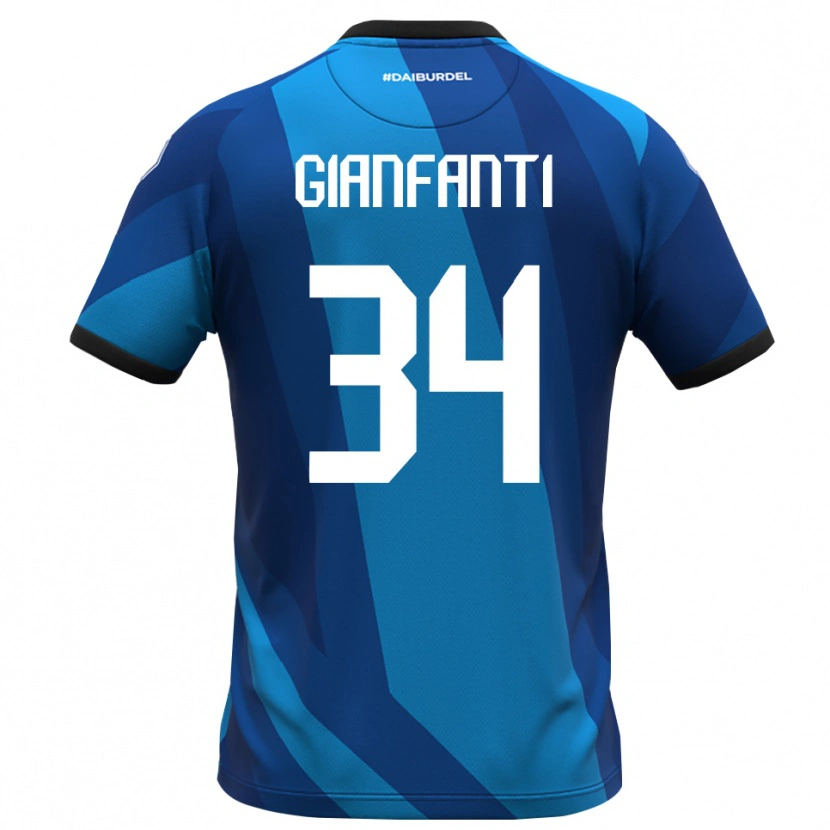 DanxenレディースSimone Gianfanti#34ロイヤルブルーオレンジゴールキーパー シャツ2025/26ジャージーユニフォーム