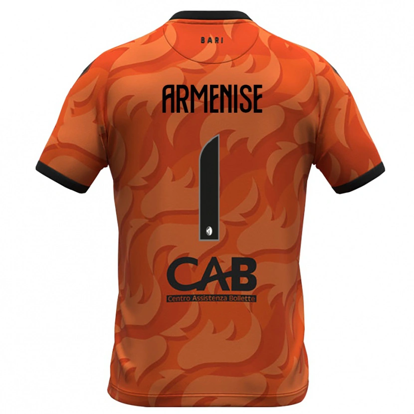 DanxenレディースGaetano Armenise#1ダークオレンジブラックゴールキーパー シャツ2025/26ジャージーユニフォーム