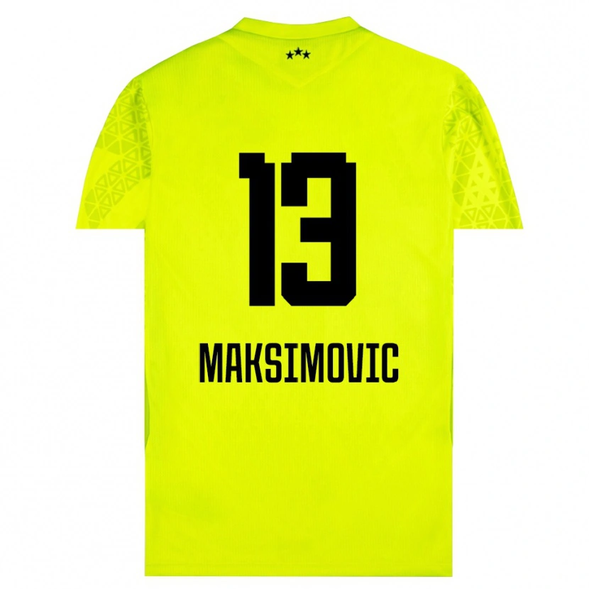 DanxenレディースFilip Maksimovic#13イエログリーンブラックゴールキーパー シャツ2025/26ジャージーユニフォーム