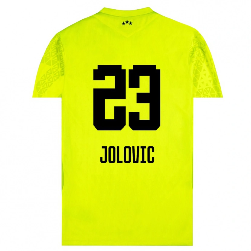 DanxenレディースBogdan Jolovic#23イエログリーンブラックゴールキーパー シャツ2025/26ジャージーユニフォーム