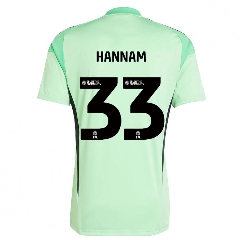 DanxenレディースShawna Hannam#33ライトグリーンブラックゴールキーパー シャツ2025/26ジャージーユニフォーム