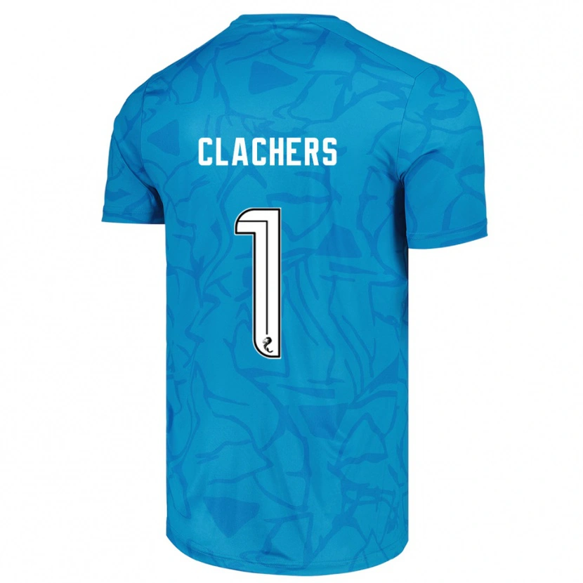 DanxenレディースErin Clachers#1ブルーホワイトゴールキーパー シャツ2025/26ジャージーユニフォーム