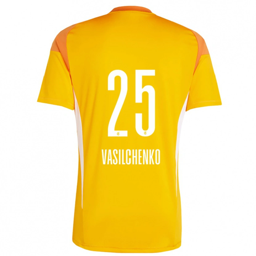 DanxenレディースLeonard Vasilchenko#25イエローオレンジゴールキーパー シャツ2025/26ジャージーユニフォーム