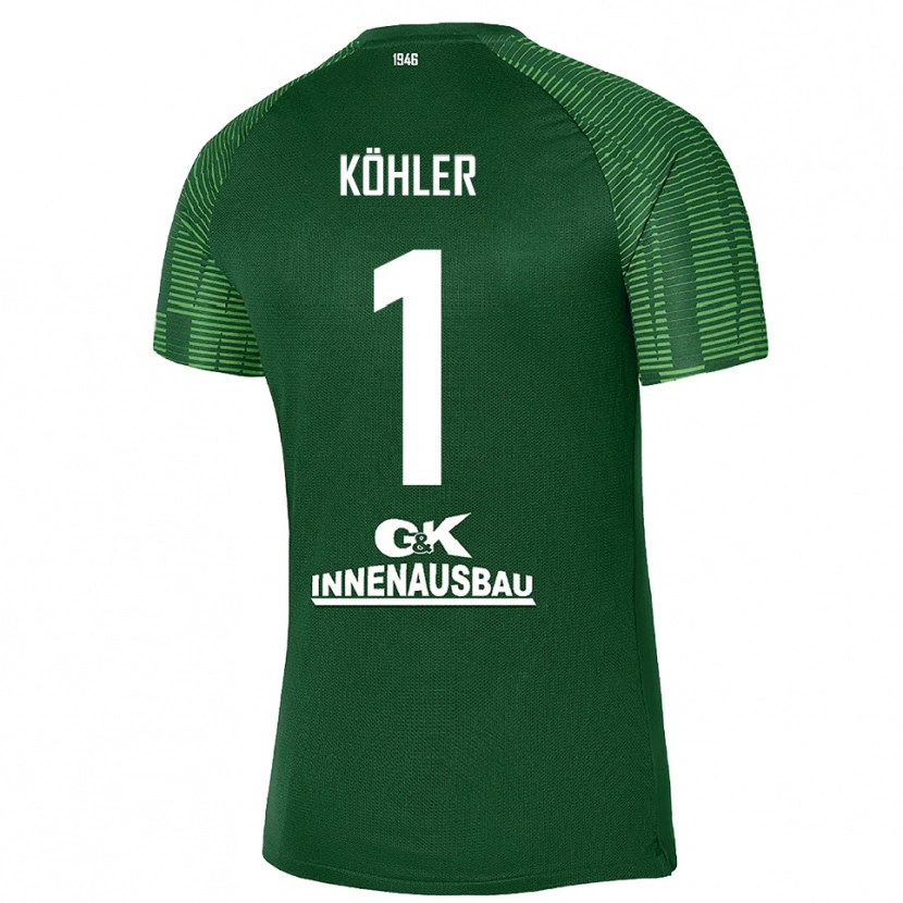 DanxenレディースLucas Köhler#1ディープグリーンブラックゴールキーパー シャツ2025/26ジャージーユニフォーム