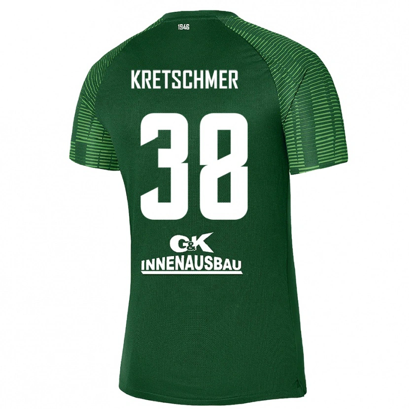 DanxenレディースTheo Kretschmer#38ディープグリーンブラックゴールキーパー シャツ2025/26ジャージーユニフォーム