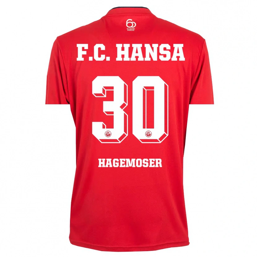 DanxenレディースMax Hagemoser#30レッド ホワイトゴールキーパー シャツ2025/26ジャージーユニフォーム