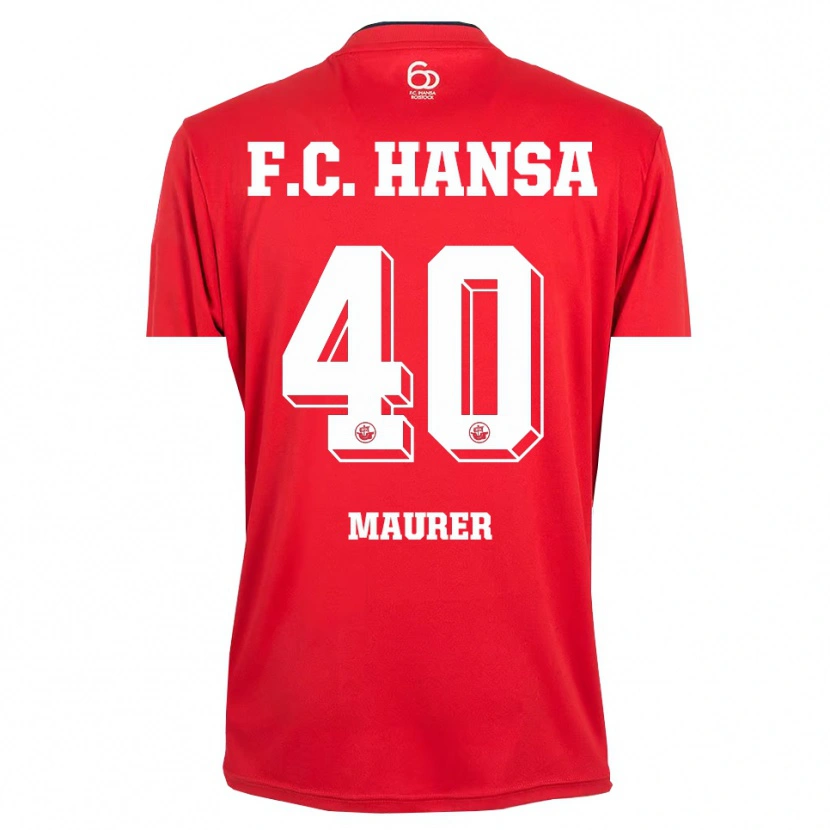 DanxenレディースErik Maurer#40レッド ホワイトゴールキーパー シャツ2025/26ジャージーユニフォーム