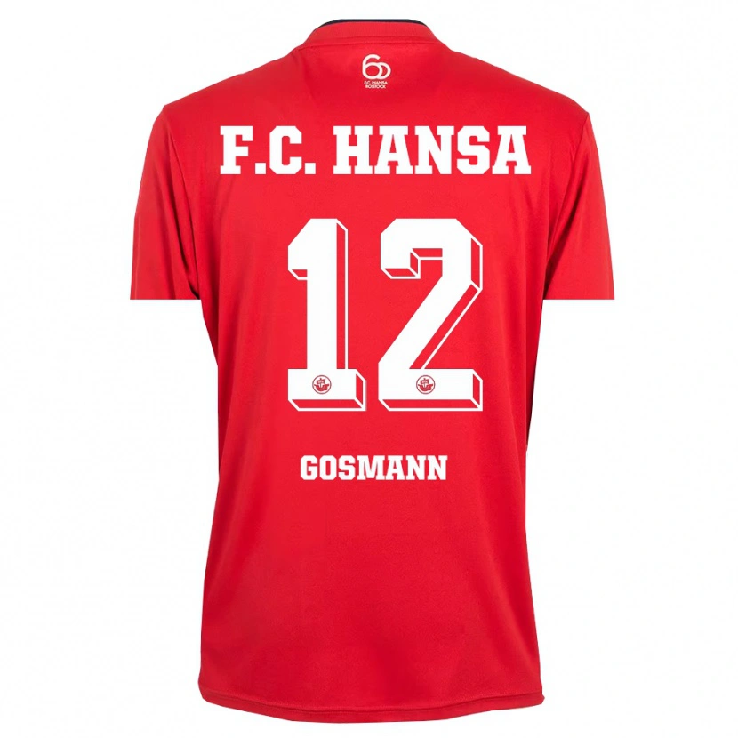 DanxenレディースHermann Gosmann#12レッド ホワイトゴールキーパー シャツ2025/26ジャージーユニフォーム