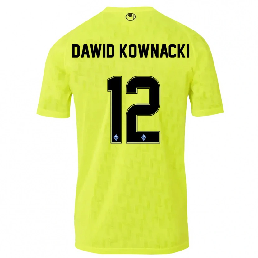 DanxenレディースJakub Dawid Kownacki#12イエローブラックゴールキーパー シャツ2025/26ジャージーユニフォーム