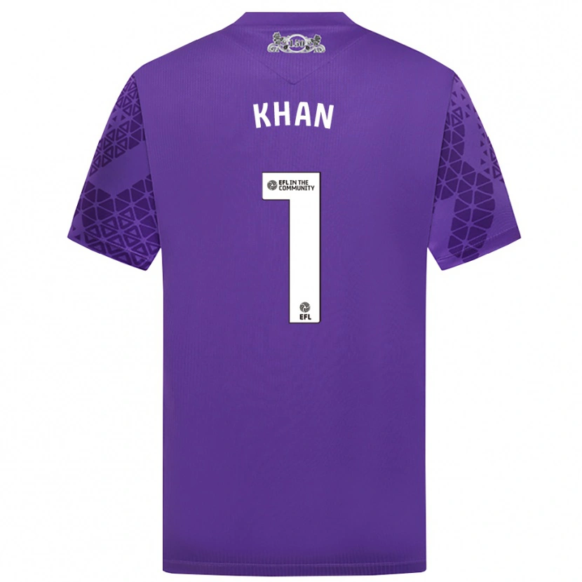 DanxenレディースAdam Khan#1パープル ホワイトゴールキーパー シャツ2025/26ジャージーユニフォーム