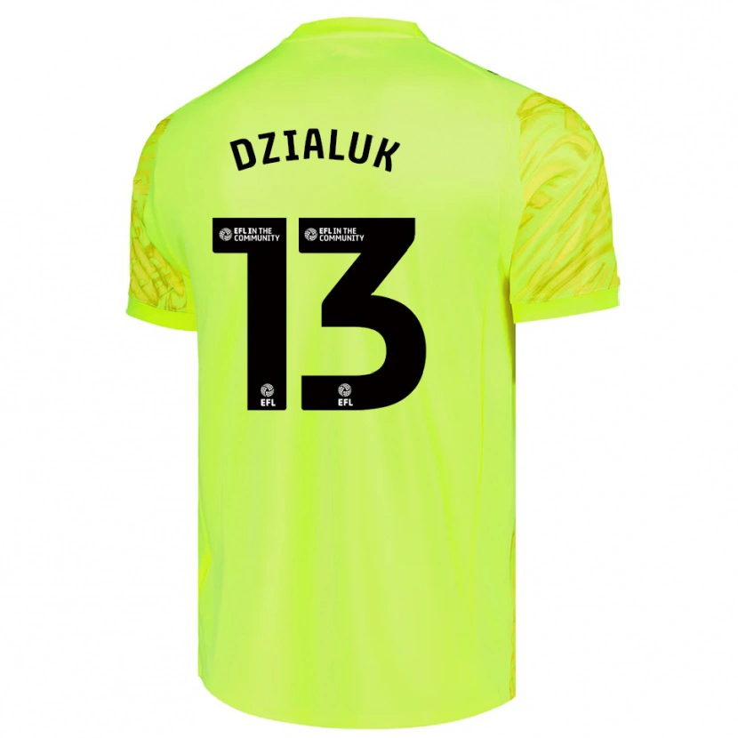 DanxenレディースCristiano Dzialuk#13蛍光グリーンゴールキーパー シャツ2025/26ジャージーユニフォーム