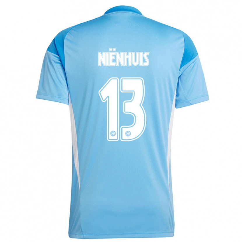 DanxenレディースLois Niënhuis#13薄青 白ゴールキーパー シャツ2025/26ジャージーユニフォーム