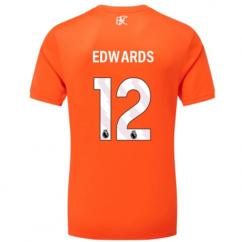 DanxenレディースConnor Edwards#12オレンジ 白ゴールキーパー シャツ2025/26ジャージーユニフォーム