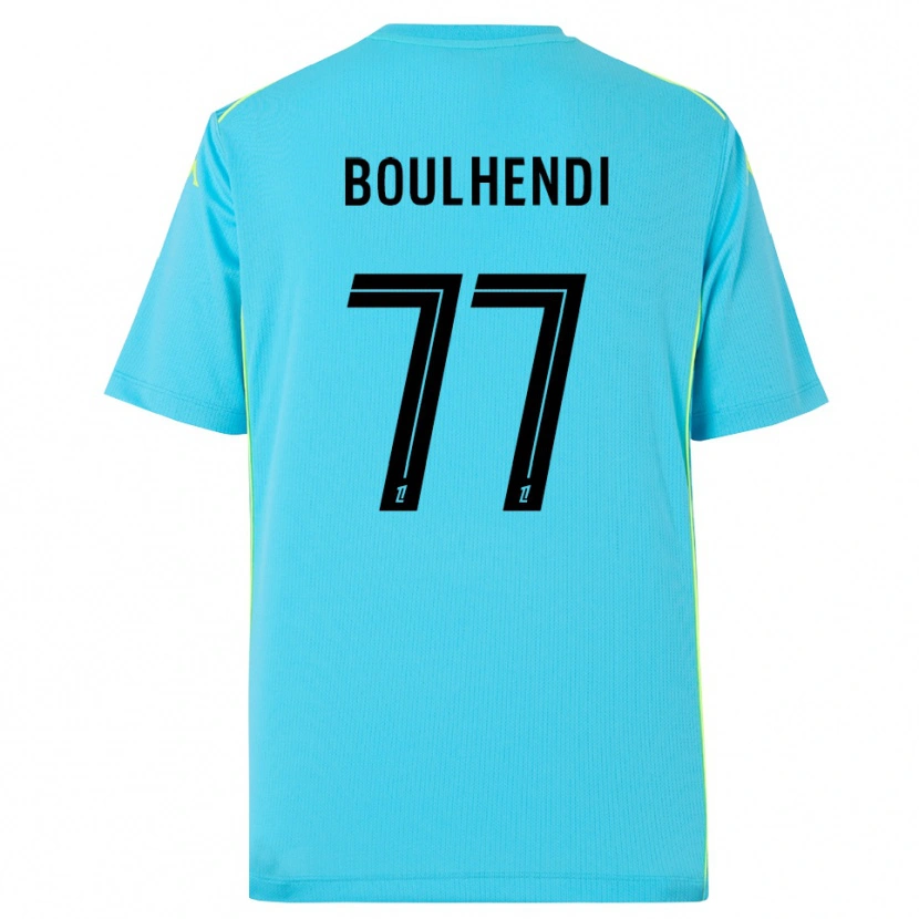 DanxenレディースTeddy Boulhendi#77スカイブルーブラックゴールキーパー シャツ2025/26ジャージーユニフォーム