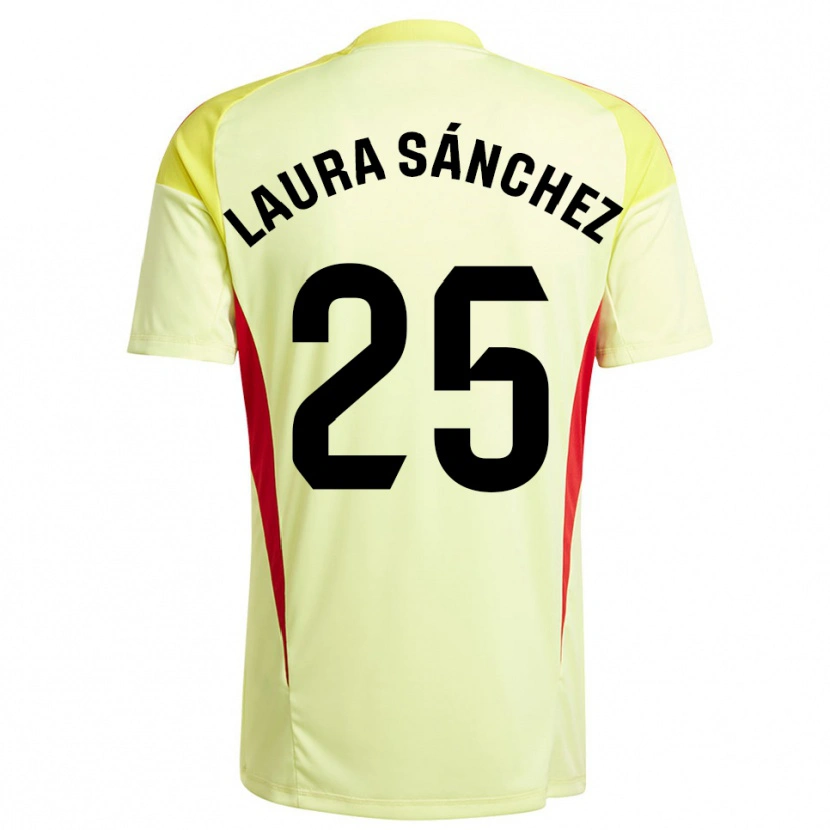 DanxenレディースLaura Sánchez Comuñas#25ライトイエローブラックゴールキーパー シャツ2025/26ジャージーユニフォーム