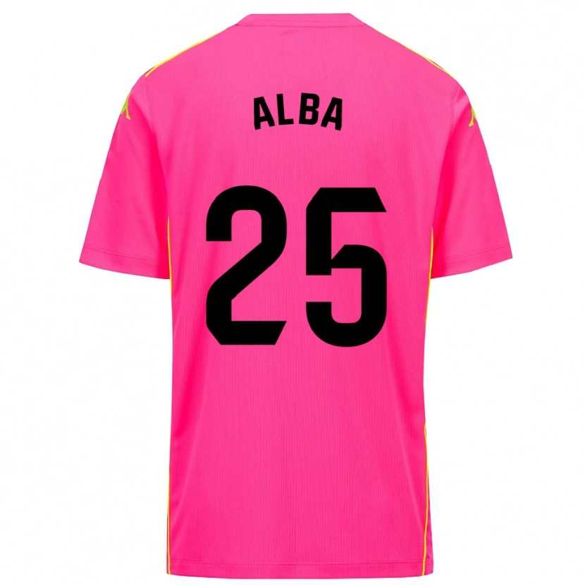 DanxenレディースAlba Acebes Rodríguez#25ディープピンクブラックゴールキーパー シャツ2025/26ジャージーユニフォーム