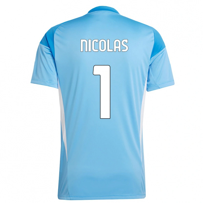DanxenレディースNicolas#1スカイブルー白ゴールキーパー シャツ2025/26ジャージーユニフォーム