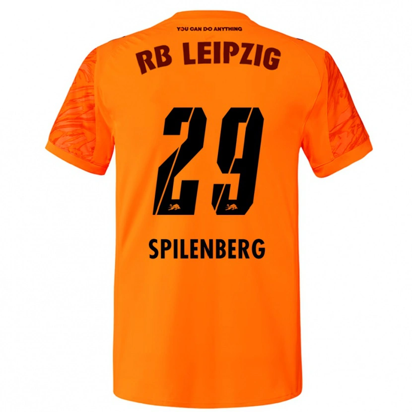 DanxenレディースMaja Spilenberg#29オレンジ赤ゴールキーパー シャツ2025/26ジャージーユニフォーム