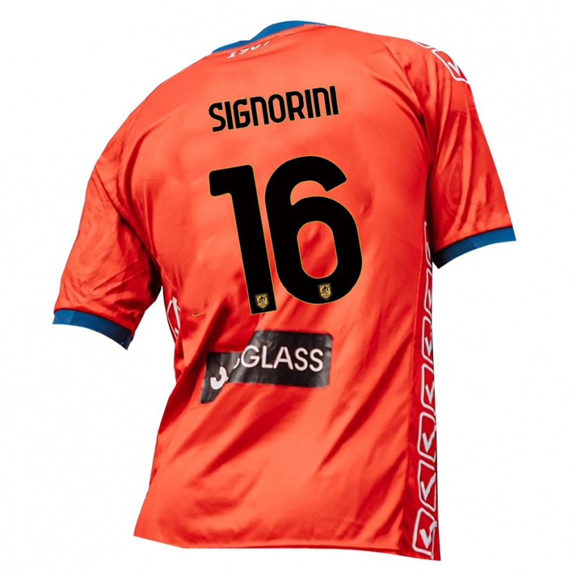 DanxenレディースAlessandro Signorini#16レッドオレンジゴールキーパー シャツ2025/26ジャージーユニフォーム