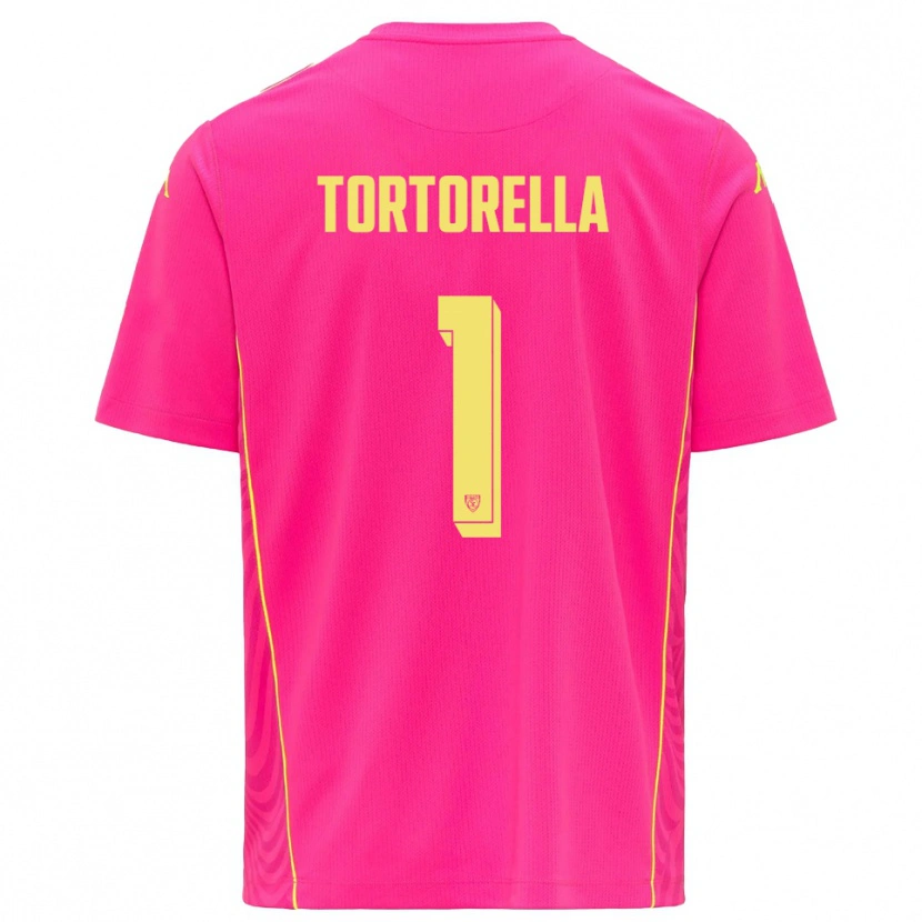 DanxenレディースDiego Tortorella#1ディープピンクイエローゴールキーパー シャツ2025/26ジャージーユニフォーム