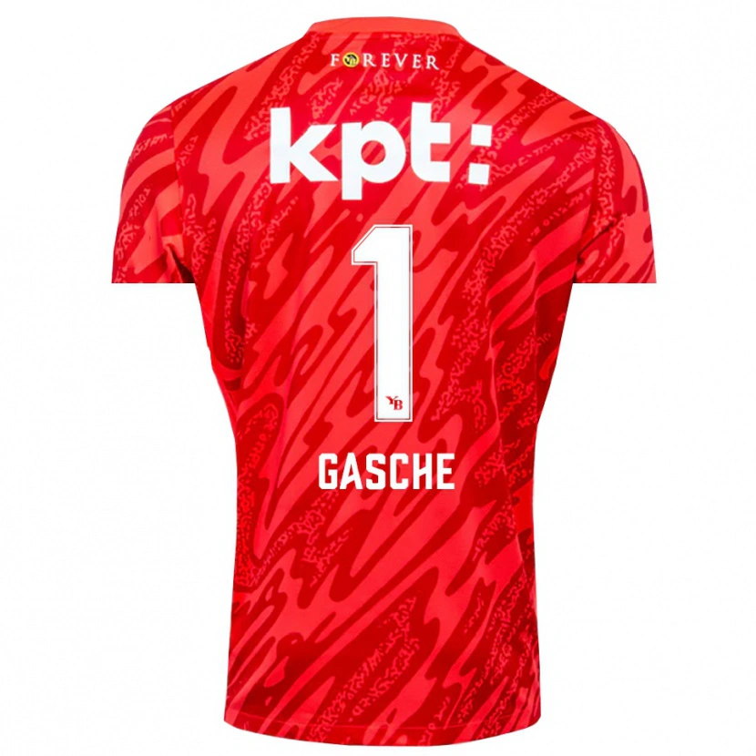 DanxenレディースBastian Gasche#1レッドホワイトゴールキーパー シャツ2025/26ジャージーユニフォーム