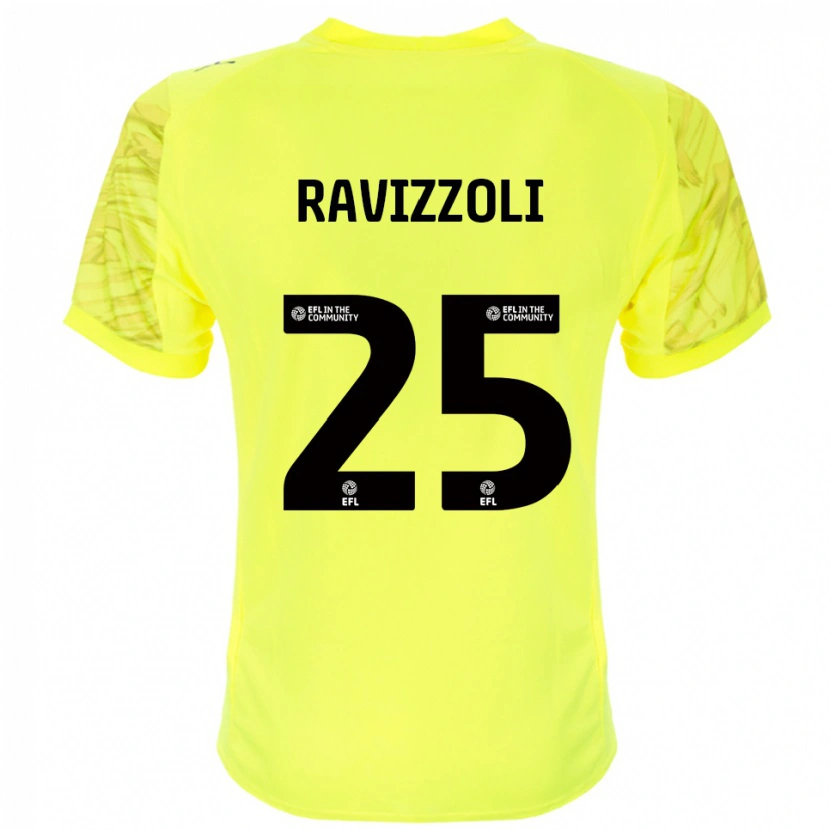 DanxenレディースFranco Ravizzoli#25イエローブラックゴールキーパー シャツ2025/26ジャージーユニフォーム